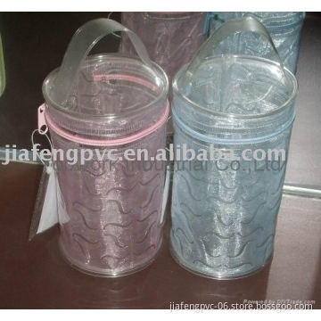 Colorful Cylindric PVC Gift Bag with Zipper Top